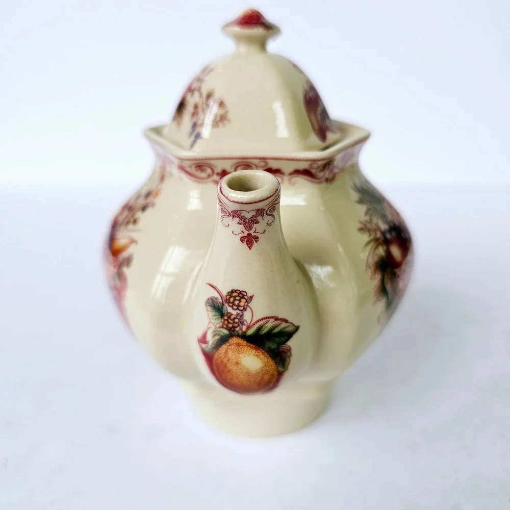 Vintage Teapot Antiche Riproduzioni Fruit Basket‎ Design - M581.2